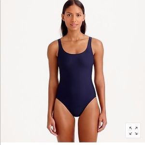 J. Crew NWT Plunging Scoopback One-Piece Swimsuit